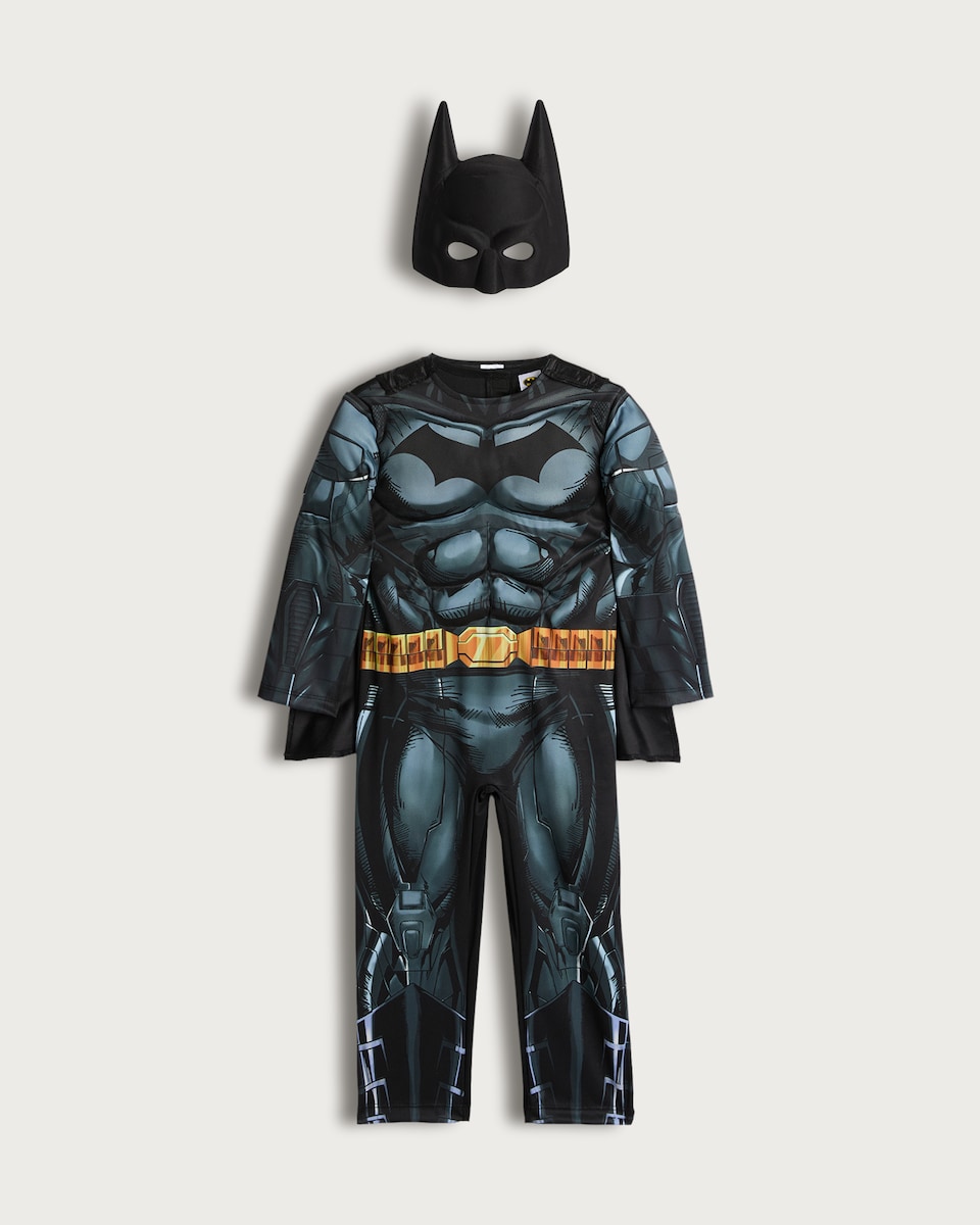 image 1 of Batman 3-Piece Fancy Dress Costume in Black