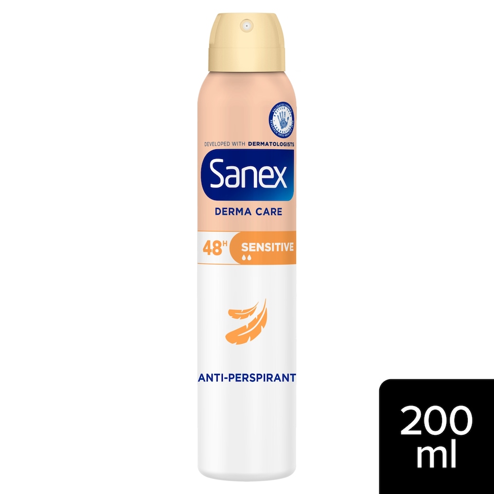 image 1 of Sanex Derma Care Sensitive 48h Antiperspirant Spray Deodorant 200ml