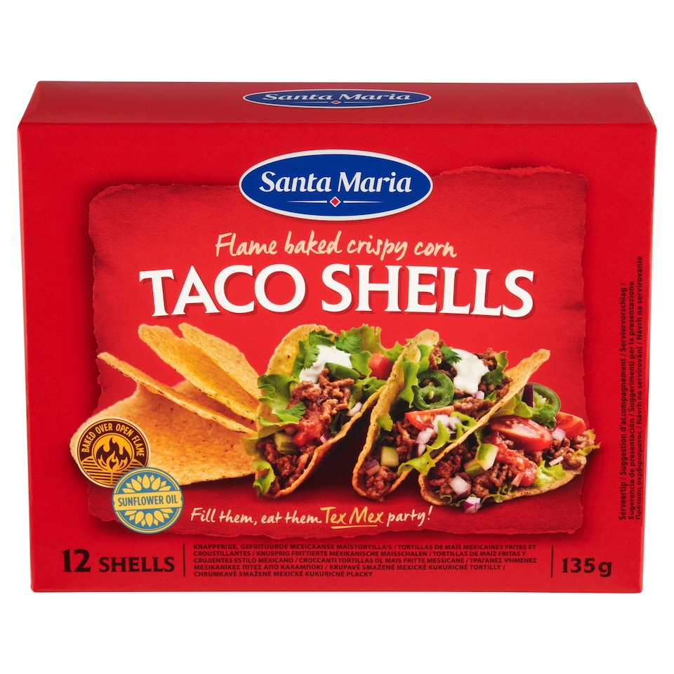 image 1 of Santa Maria Flame Baked Crispy Corn Taco Shells 12 pcs 135 g