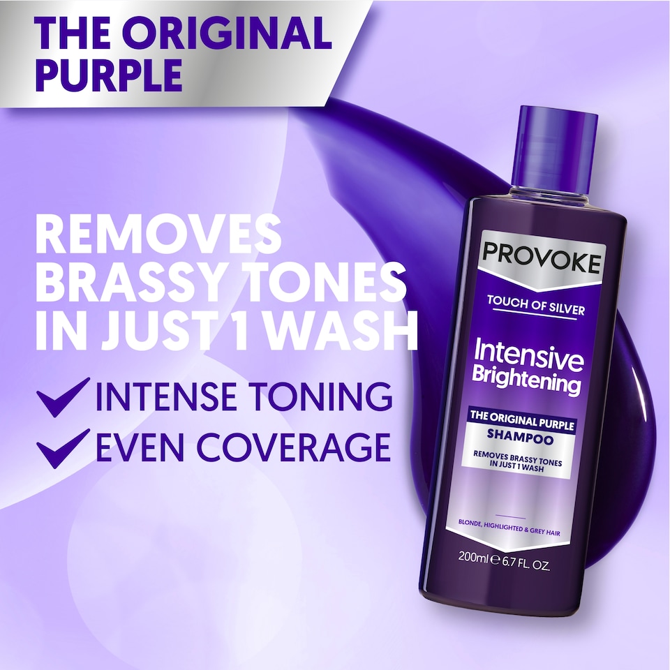 image 1 of Provoke Touch of Silver Intensive Brightening The Original Purple Shampoo 200ml
