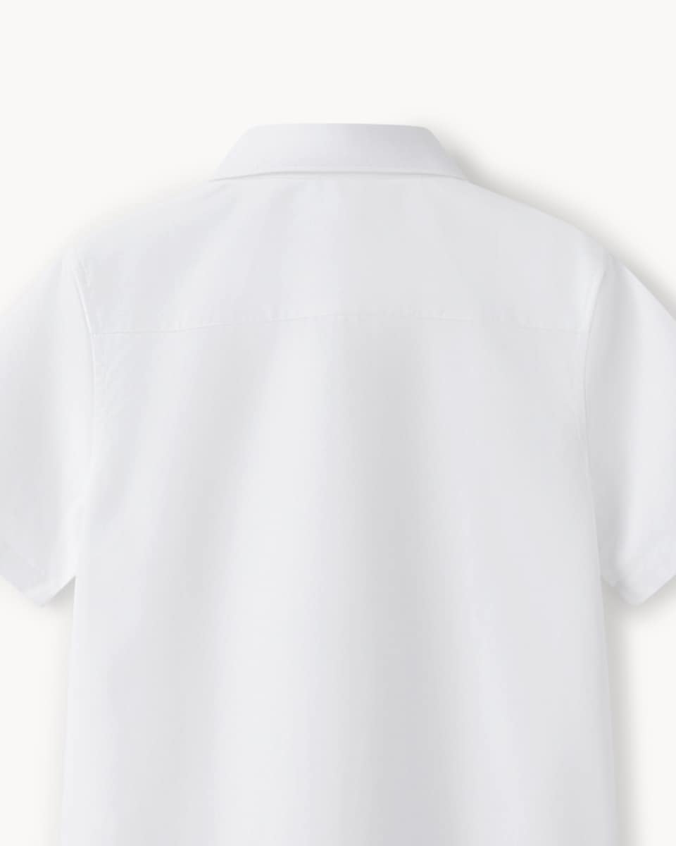 image 1 of F&F School Boys 5-Pack Short Sleeved Shirts in White