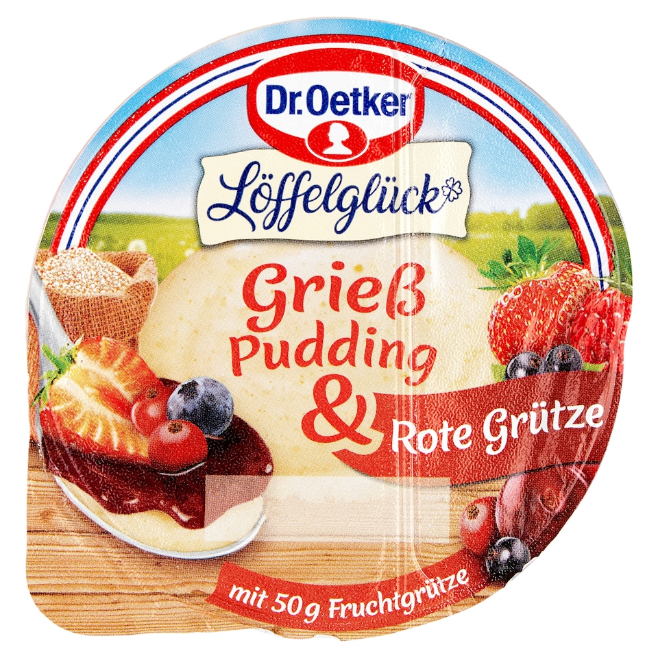 Dr. Oetker Semolina Pudding with Red Fruit Dressing 180 g