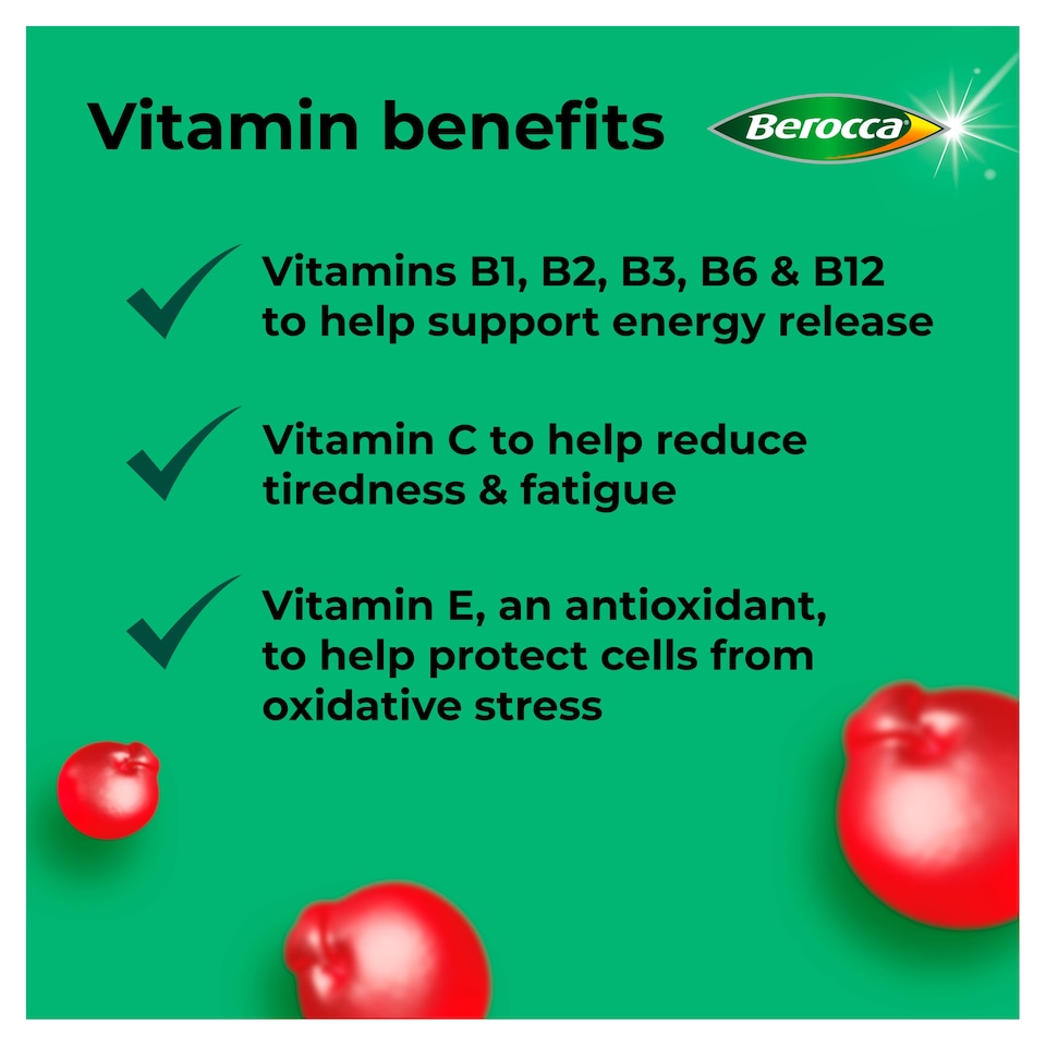 image 1 of Berocca Multi-Action Vitamin C Gummies - Cherry Flavour 60s