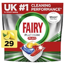 Fairy Platinum Plus All In One Dishwasher Tablets - Lemon 29 Pack 450g