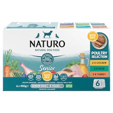 Naturo Variety Senior Dog Food with Rice 6 x 400g