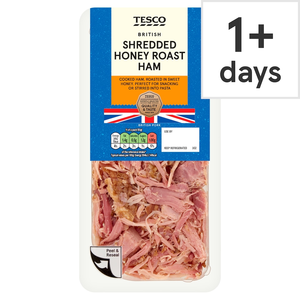 Tesco Shredded Honey Roast Ham 100g