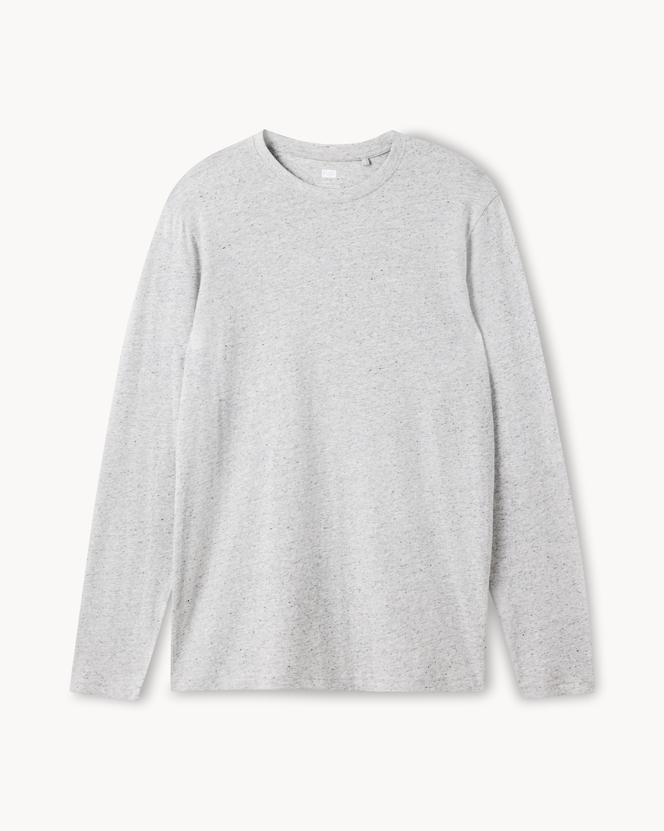 image 1 of F&F Pure Cotton Long Sleeved Top in Grey