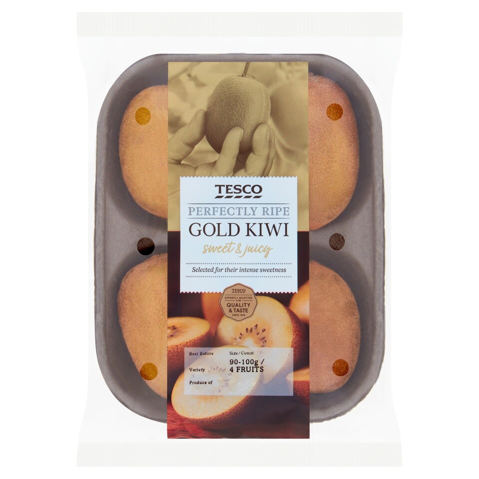 image 1 of Tesco Perfectly Ripe Gold Kiwi 4 Pack
