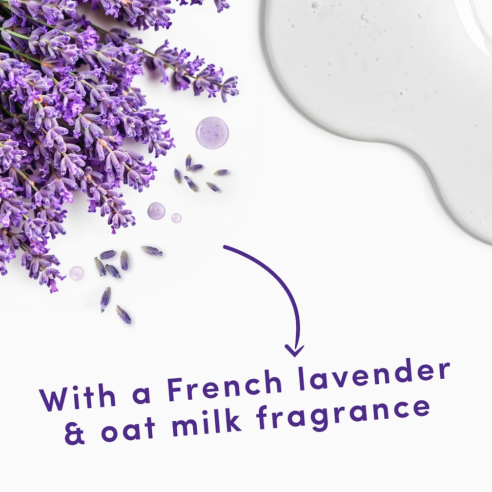 image 1 of Dove Body + Mind French Lavender & Oat Milk Bath Scrub 295ml