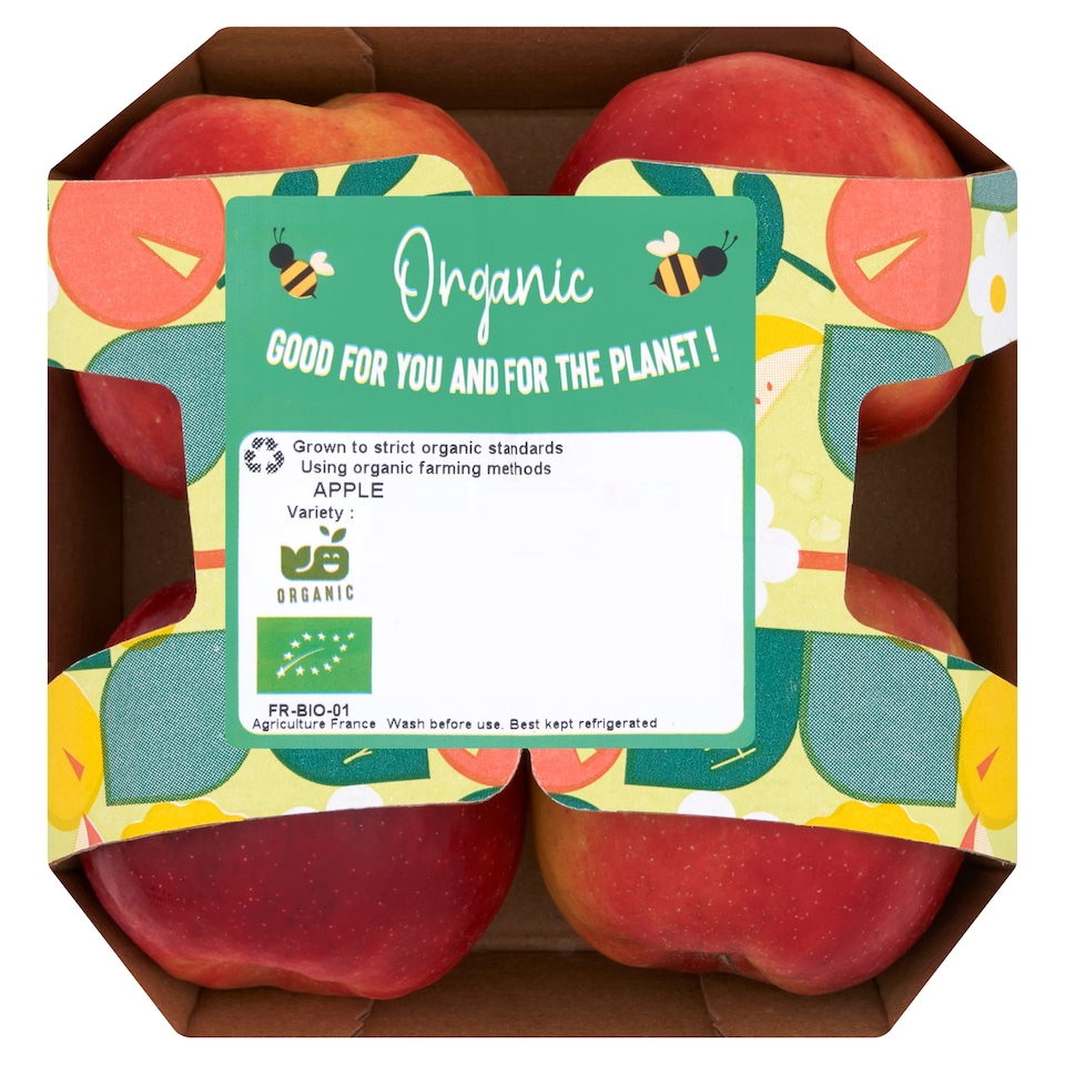 Blue Whale Organic Premium Red Apples 4 Pack