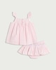 image 2 of F&F Baby 2-Piece Pure Cotton Gingham Vest and Bloomers Set in Pink