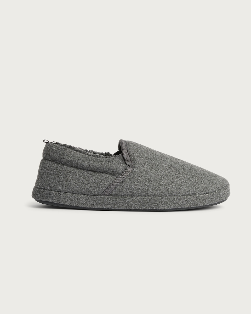 image 1 of F&F Borg Lined Slippers in Grey