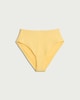 image 4 of F&F Ribbed Textured High Waisted Bikini Bottoms in Yellow