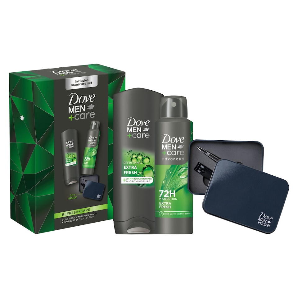 image 1 of Dove Men + Care Refresh + Care Duo & Manicure Kit Gift Set 