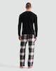 image 3 of F&F Pure Cotton Henley Top and Check Print Bottoms Pyjama Set in Multi