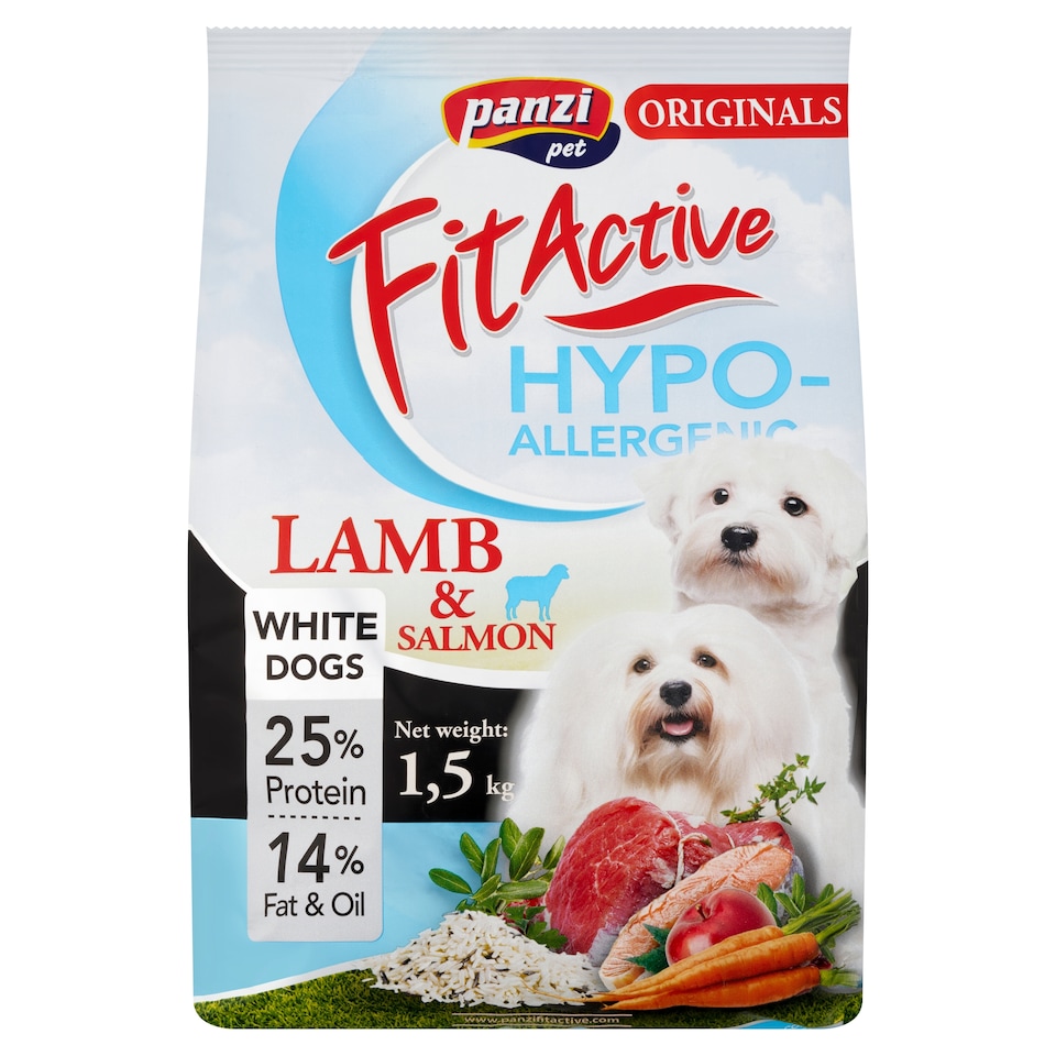 Panzi Fitactive Lamb Salmon with Apple Rice Complete Dry Food for Small Dogs 1,5 kg