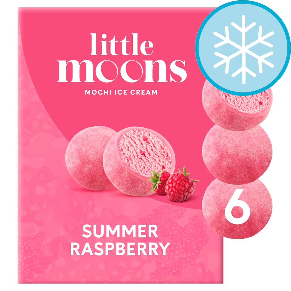 image 1 of Little Moons Summer Raspberry Mochi Ice Cream 6x32g
