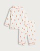 image 2 of F&F Baby Pure Cotton Teddy Pumpkin Print Pyjama Set in White