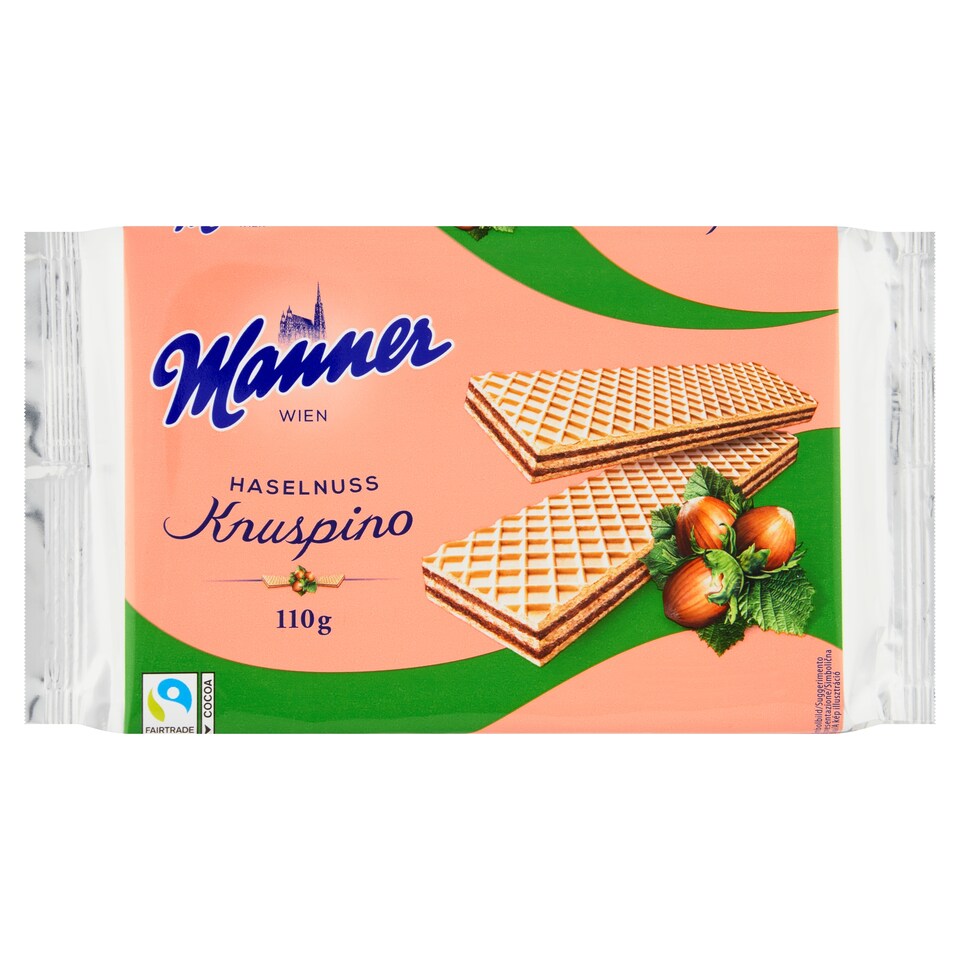 Obrázek 1 pro produkt Manner Křupavé oplatky s krémovou oříškovou náplní 110g
