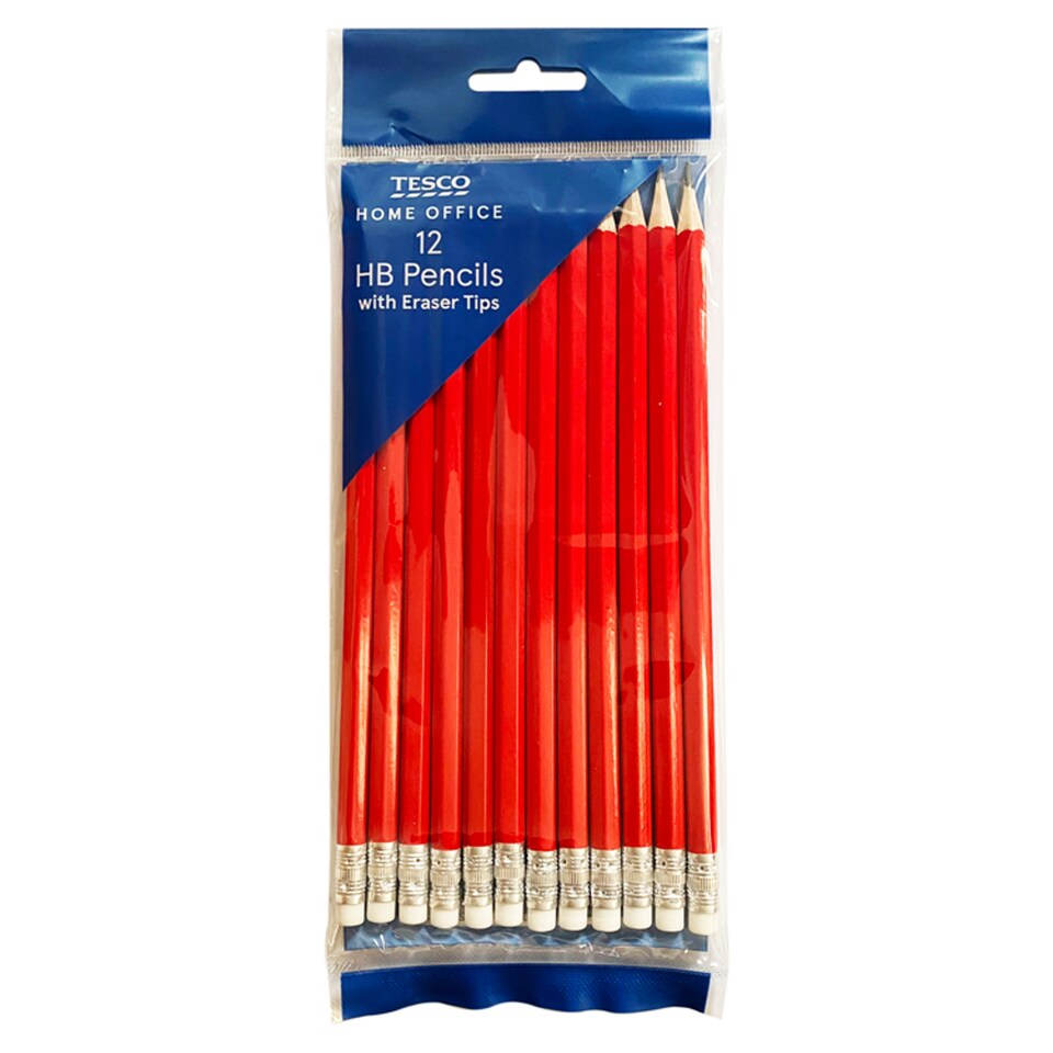 Tesco HB tužky s gumou 12 ks 