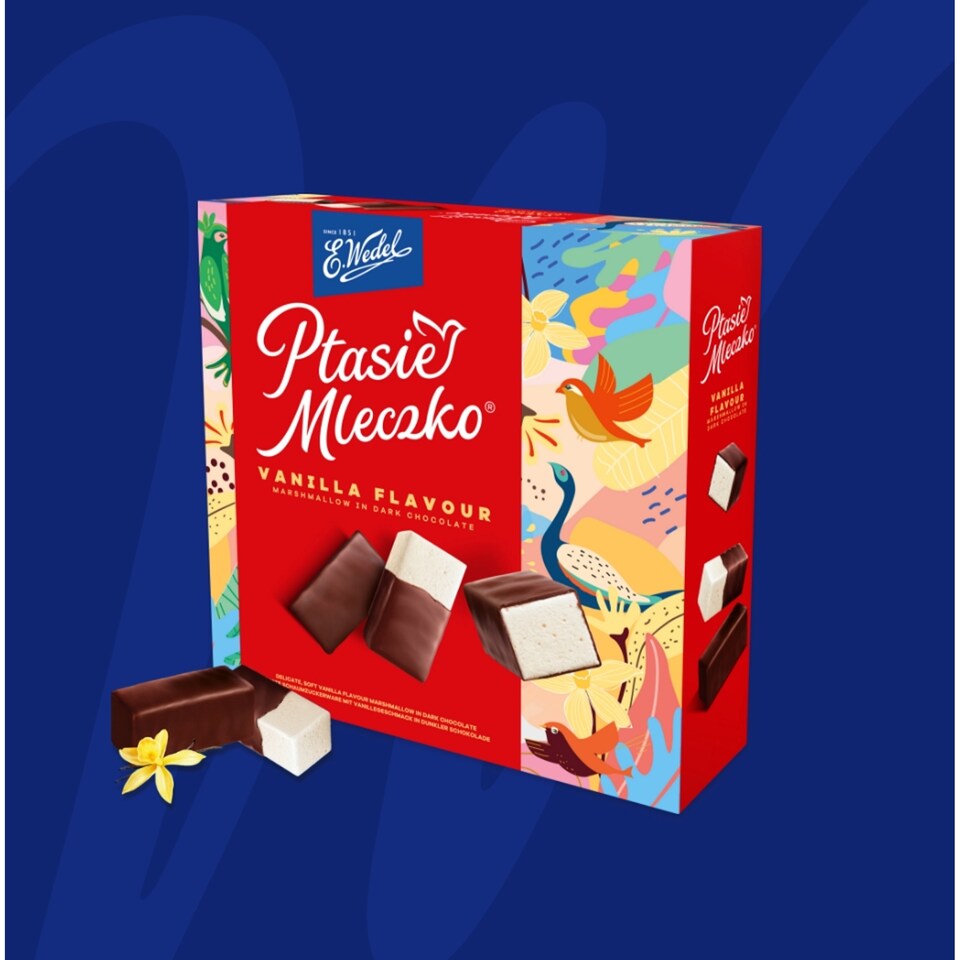 image 1 of Wedel Vanilla Marshmallow in Dark Chocolate 340g