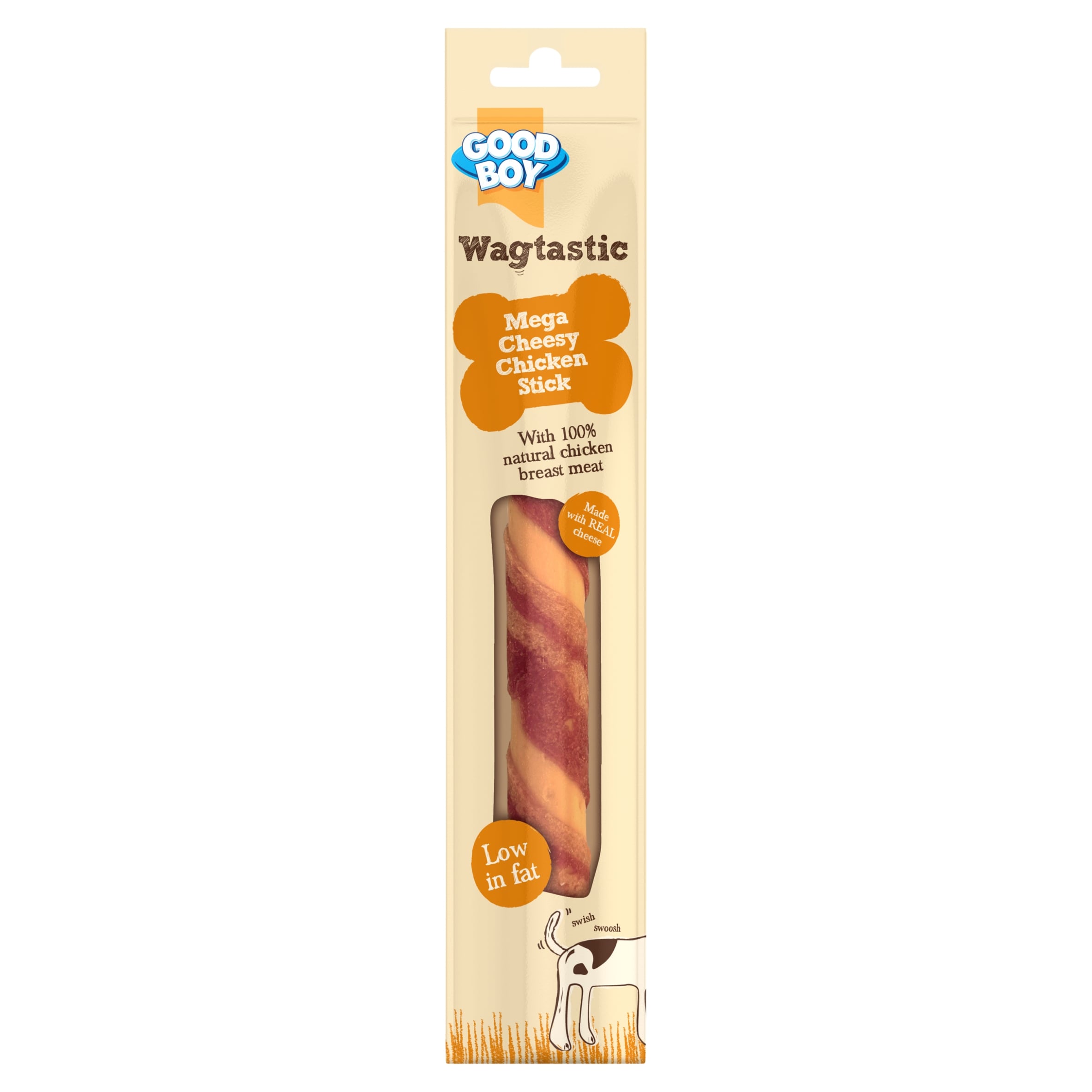 Good Boy Wagtastic Cheesy Chicken Mega Dog Chew Treat 110g