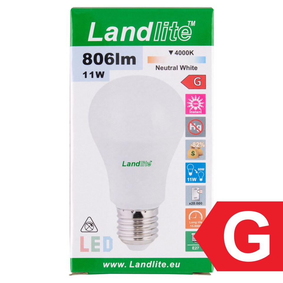 Landlite E27 806 lm 11 W L03 4000K LED izzó  1. kép