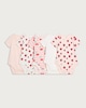 image 1 of F&F Baby 5-Pack Pure Cotton Fruit Print Short Sleeved Bodysuits in Pink