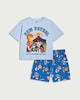 image 1 of Paw Patrol Pure Cotton Dinosaur Print Short Pyjama Set in Blue