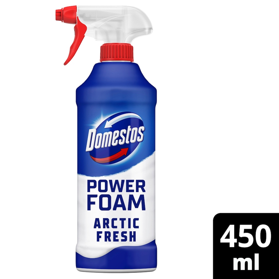image 1 of Domestos Power Foam Toilet and Bathroom Cleaner Arctic Fresh 450ml