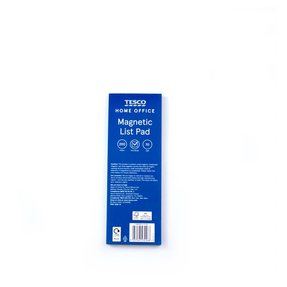 Tesco Magnetic List Pad 200 Pages