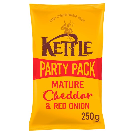 Kettle Chips Mature Cheddar & Red Onion 250G Tesco Groceries