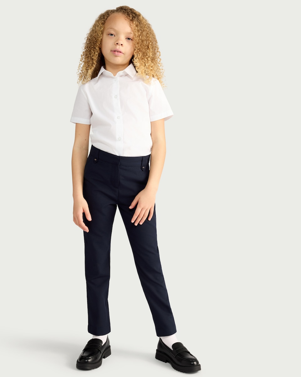 F F School Girls 2 Pack Regular Fit Trousers In Navy Tesco Groceries f-f-school-girls-2-pack-regular-fit-trousers-in-navy-tesco-groceries