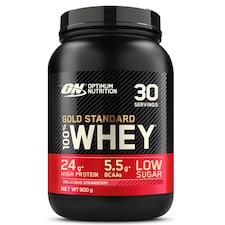 Optimum Nutrition Gold Standard 100% Whey Protein Powder - Delicious Strawberry 900g