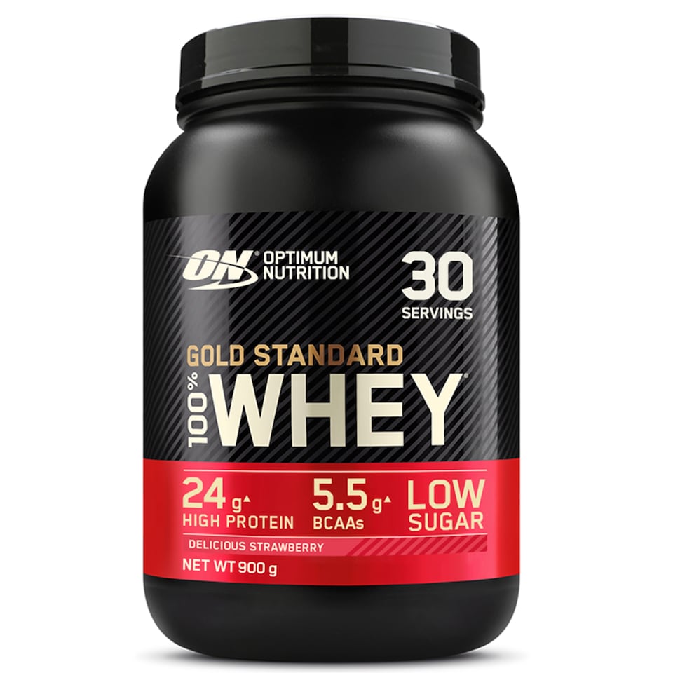 image 1 of Optimum Nutrition Gold Standard 100% Whey Protein Powder - Delicious Strawberry 900g