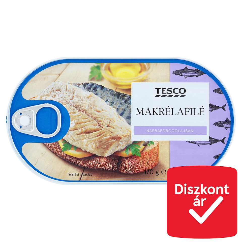 Tesco makrélafilé napraforgóolajban 170 g