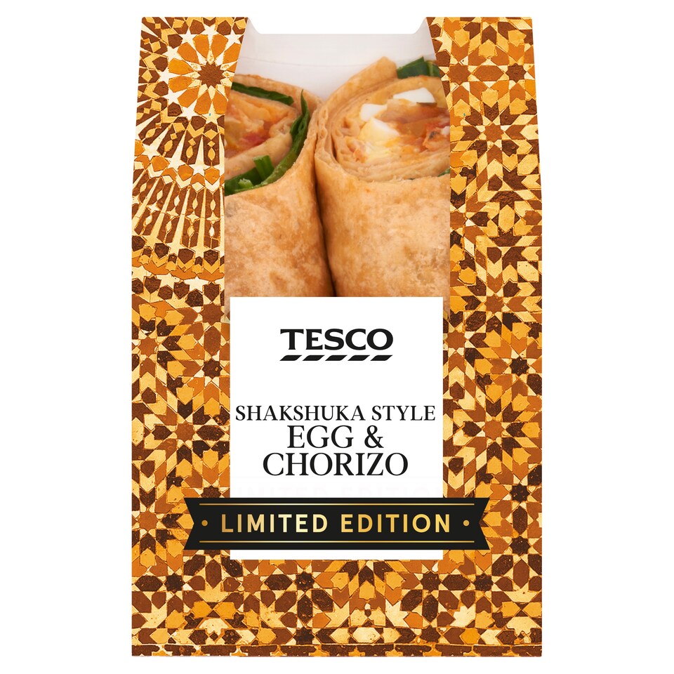 Tesco Limited Edition Shakshuka Egg & Chorizo Wrap