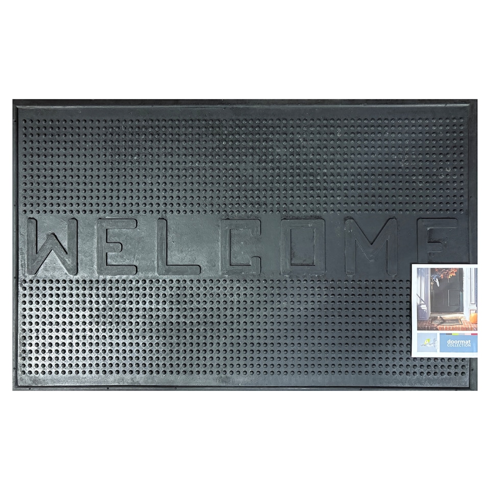 Obrázek 1 pro produkt Unic Spot Welcome gumová rohožka černá 33 x 50 cm
