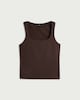 image 4 of F&F Polyamide Scoop Neck Vest in Chocolate