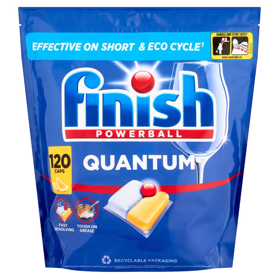 Finish Powerball Quantum Citrom mosogatógép kapszula 120 db 1248 g  1. kép