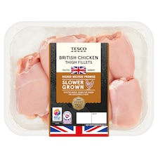 Tesco Slower Grown Chicken Thigh Fillets 600g
