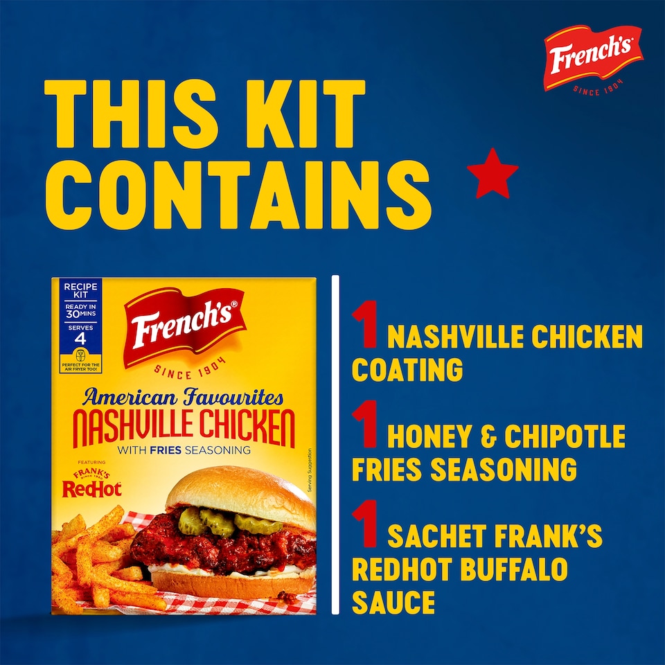 image 1 of French's Nashville Chicken with Fries Seasoning Recipe Kit 105G