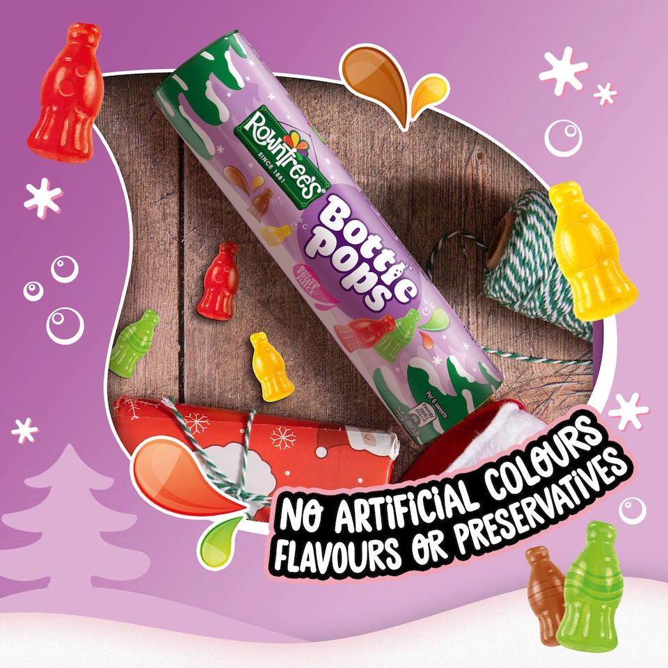 image 1 of Rowntree's Bottle Pops Sweets Giant Tube 100g