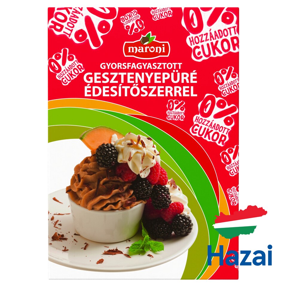 Maroni gyorsfagyasztott gesztenyepüré édesítőszerrel 200 g