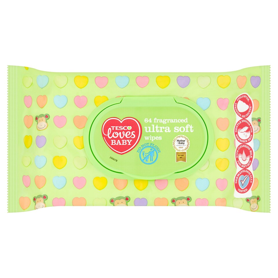 Tesco Loves Baby 64 Fragranced Ultra Soft Wipes