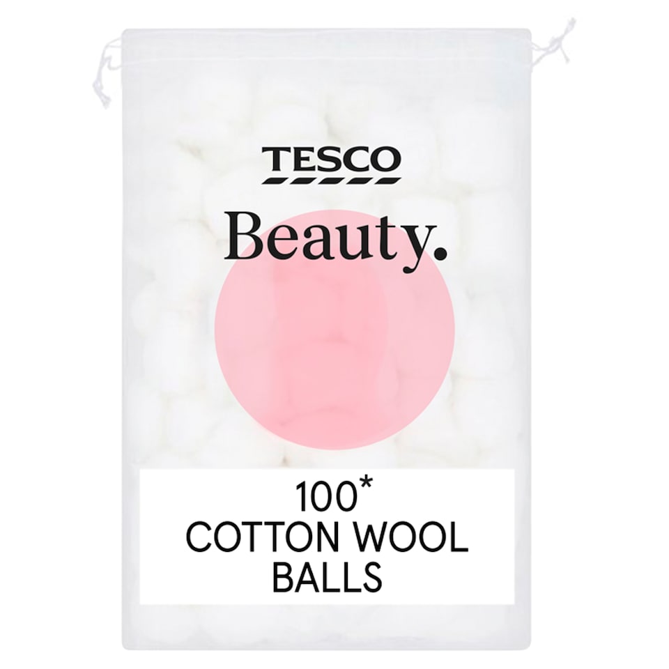 Tesco Beauty Cotton Wool Balls 100 Pack