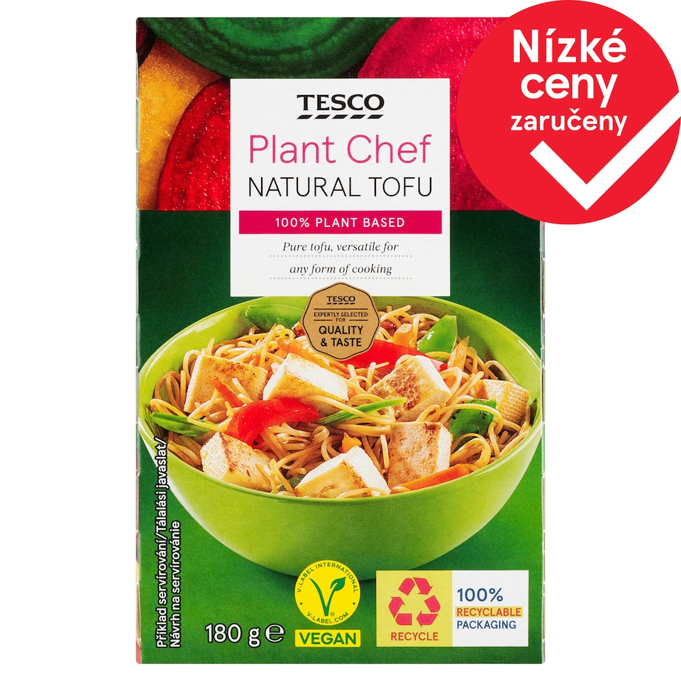 Tesco Plant Chef Natural Tofu 180g