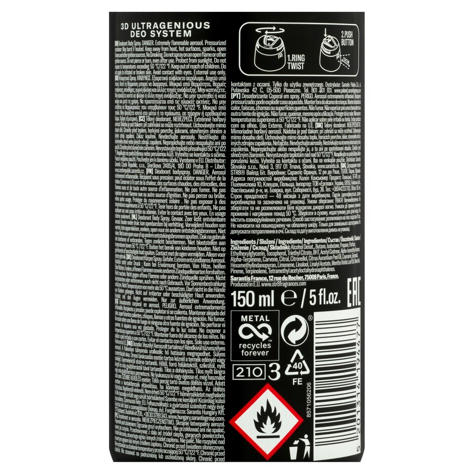 obrázok 1 z STR8 Wild Beat telový dezodorant 150 ml
