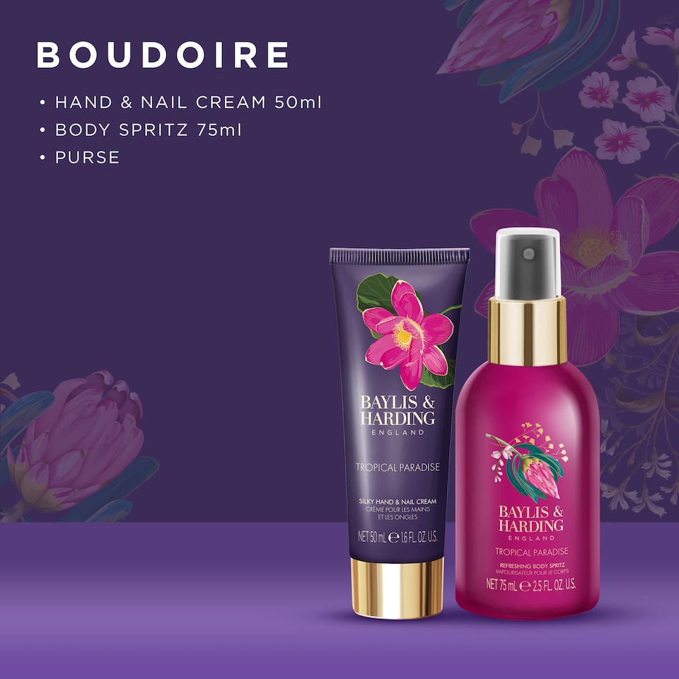 image 1 of Baylis & Harding Boudoire Cosmetic Purse Gift Set