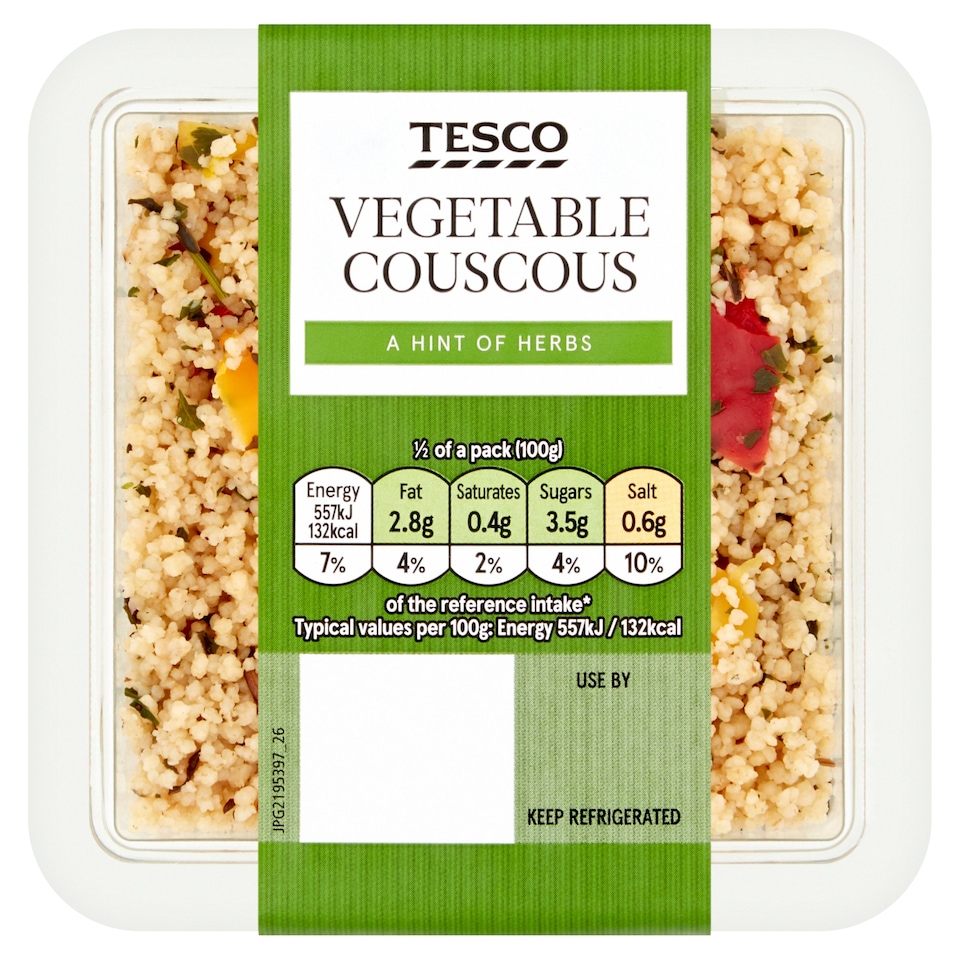 Tesco Vegetable Cous Cous Salad 200G Tesco Groceries
